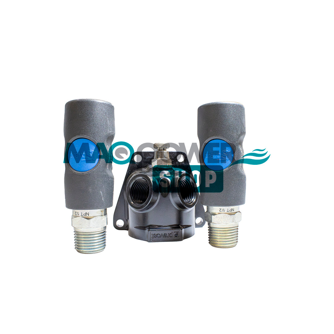 Acople de Pared Duo ISO B de 1/2" FNPT Prevost no. parte ISI 088203WK